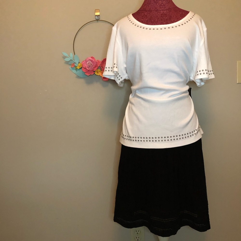 Fit and Flair knit skirt.